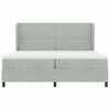 vidaXL Boxspringbed met matras Lichtgrijs 200 x 200 cm Polyester