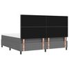 vidaXL Boxspringbed Lichtgrijs en wit. 200 x 200 cm Katoen Stof