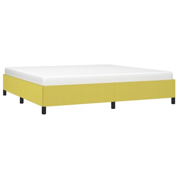 vidaXL Bedframe zonder matras 200x200 cm stof groen