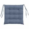 vidaXL Zitkussens 4 pcs Blauw 40 x 40 x 6 cm Katoen Stof