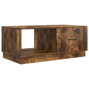 vidaXL Salontafel Gerookt eiken 90 x 50 x 37 cm Bewerkt hout