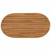 vidaXL Tafelblad 80 x 40 x 3,5 cm Ovaal Massief Teakhout Naturel
