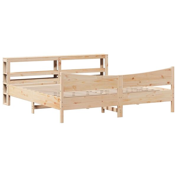 vidaXL Bedframe met hoofdbord massief grenenhout 180x200 cm
