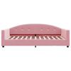 vidaXL Slaapbank met matras 100x200 cm fluweel roze