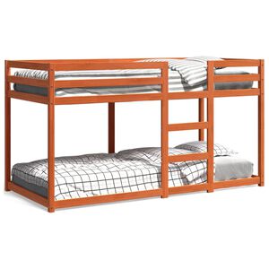 vidaXL Stapelbed massief grenenhout wasbruin 75x190 cm