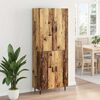 vidaXL Hoge kast 2 pcs Oud Hout Bewerkt hout