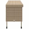 vidaXL Tuinbox met wielen 160x55x75 cm poly rattan beige