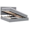 vidaXL LED Opslagbed met Matras Lichtgrijs 180 x 200 cm Stof