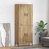 vidaXL Highboard Artisan Eiken 69,5 x 34 x 180 cm Bewerkt hout