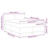 vidaXL Boxspring bed Lichtgrijs en wit. 193 x 144 x 88 cm
