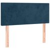 vidaXL Boxspring met matras fluweel donkerblauw 100x200 cm