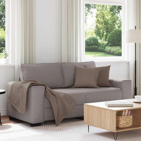 vidaXL 2-zitsbank Taupe 180x77x82 cm Stof