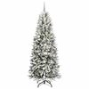 vidaXL Kunstkerstboom Wit 210 cm PVC en Plastic en Staal en PE