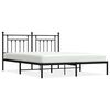 vidaXL Bedframe met hoofdbord metaal zwart 183x213 cm