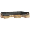vidaXL Buiten bankenset 9 st Wit en antracietkleurig Polyester