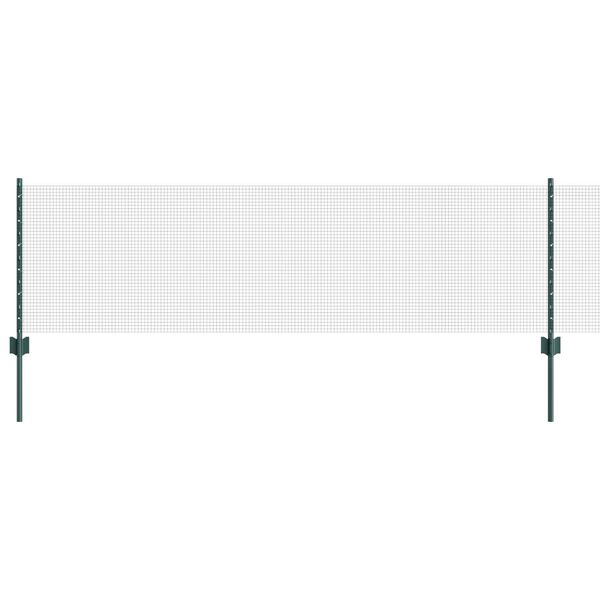 vidaXL Hek met Paal Groen 0,6 x 100 m Staal en PVC