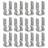 vidaXL Grondankers 12 st 7x6x15 cm gegalvaniseerd staal zilverkleurig