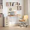 vidaXL Bureaublad rechthoekig 100x50x2,5 cm eikenhout lichtbruin