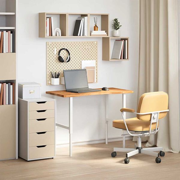 vidaXL Bureaublad rechthoekig 100x50x2,5 cm eikenhout lichtbruin