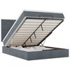 vidaXL Ottoman bed met matrassen 140x190cm fluweel donkergrijs
