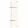 vidaXL Schuifdeur 76x205 cm helder ESG-glas en aluminium goudkleurig