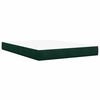 vidaXL Boxspring met matras fluweel donkergroen 160x200 cm