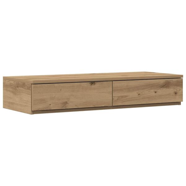 vidaXL Bedlades Artisan Eiken 75 x 36,5 x 16,5 cm Bewerkt hout