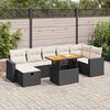 vidaXL 5-delige Loungeset met kussens poly rattan acacia zwart