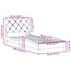 vidaXL Bedframe met LED zonder matras 90x190 cm stof donkerbruin