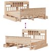 vidaXL Bed met boekenkast zonder matras massief grenenhout 180x200 cm