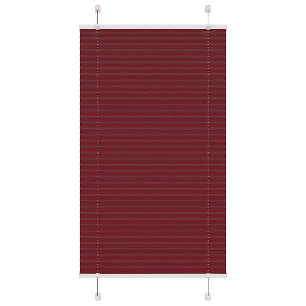 vidaXL Pliss&eacute; rolgordijn 80x100 cm stofbreedte 79,4 cm bordeauxrood