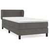 vidaXL Boxspring met matras fluweel donkergrijs 100x200 cm