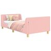 vidaXL Bedframe voor kinderen met hoofdbord Roze 90 x 190 cm