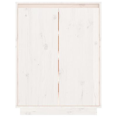 vidaXL Schoenenkast 60x35x80 cm massief grenenhout wit