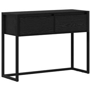 vidaXL Bijzettafel Zwart Eiken 100 x 36 x 75 cm Bewerkt hout