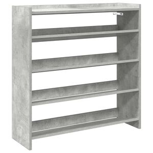 vidaXL Schoenenrek 80x25x81 cm bewerkt hout betongrijs