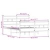 vidaXL Bedframe zonder matras metaal sonoma eikenkleurig 140x190 cm