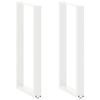 vidaXL Bartafelpoten 2 st U-vormig 50x(100-101) cm staal wit