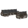 vidaXL Tuinbankenset 9 st Grijs en Donkergrijs poly rattan