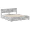vidaXL Bedframe met hoofdeinde Beton Grijs 180 x 200 cm Bewerkt hout