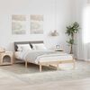 vidaXL Bedframe Bruin en taupe 120 x 190 cm Massief grenenhout