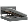 vidaXL Opslag bed met matras met opslag Donkergrijs 140 x 200 cm Stof