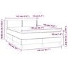 vidaXL Boxspring met matras stof lichtgrijs 140x190 cm