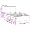 vidaXL Bedframe met hoofdeinde Zwart 120 x 190 cm Massief grenenhout