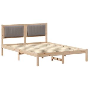 vidaXL Bedframe met Gevoerd Hoofdgedeelte Taupe 120 x 190 cm