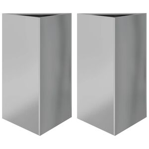 vidaXL Plantenbakken 2 st driehoek 50x43x75 cm gegalvaniseerd staal