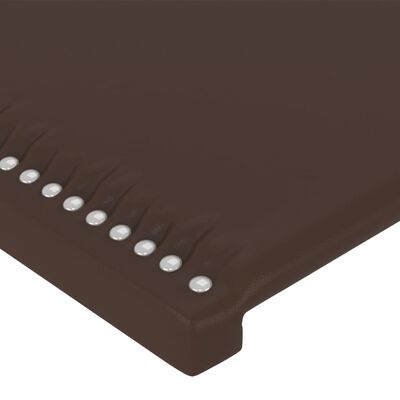 vidaXL Hoofdbord LED 180x5x78/88 cm kunstleer bruin