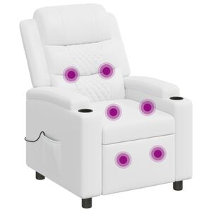 vidaXL Massage-relaxstoel Wit 75 x 93 x 98 cm Stof