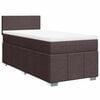 vidaXL Boxspring met matras stof donkerbruin 90x200 cm