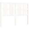 vidaXL Bedframe met hoofdbord massief hout wit 120x200 cm